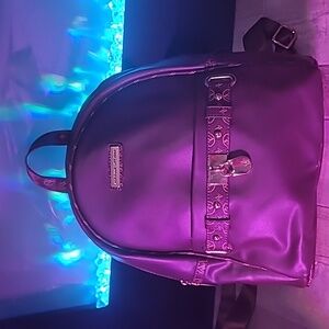 ADRIENNE VITTADINI brown Mini Backpack With Gold Lock Detail